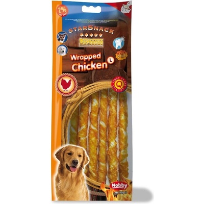 Nobby StarSnack BBQ Wrapped byvolie tyčky biele s kuracím 25 cm / 144 g