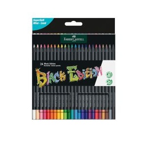 Faber-Castell Цветни моливи Black Edition 24 цвята