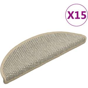 vidaXL Самозалепващи стелки за стълби 15 бр 56x17x3 см светлозелен