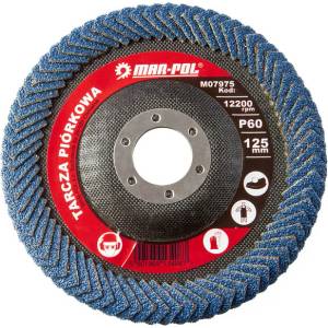 MAR-POL Ламелен шлифовъчен диск 125mm P60 за заварки 61247 (M07975)