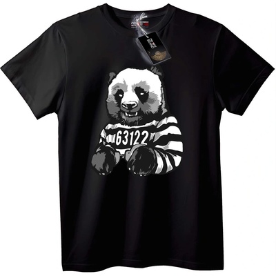NOONEBRAND Тениска Затворническа Панда - XS, Black