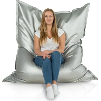 Intermedic SK Luxusný sivý vankúš z ekokože 135x175 pohodlný a štýlový XXL