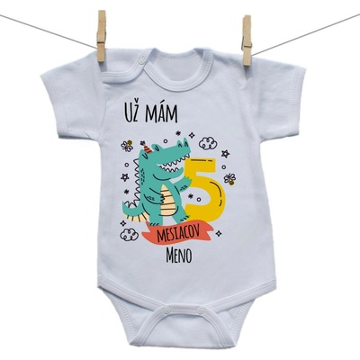Boodyy Body s krátkym rukávom Už mám 5 mesiacov so zvieratkom