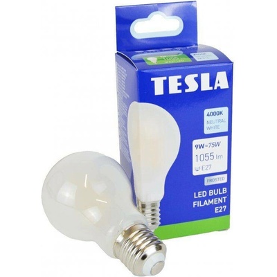 Tesla lighting LED žárovka FILAMENT BULB, E27, 9W, 230V, 1055lm, 2700K, 360st, mléčná