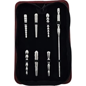 Rouge Stainless Steel Penis Plug Set with Handle