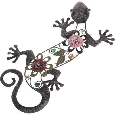 Nástěnná kovová dekorace Lizzard, 27,5 x 50 x 5 cm