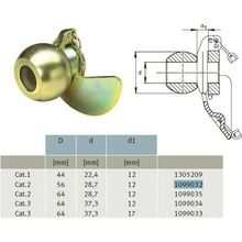 GKN Walterscheid 099032 / 1099032 Profil kulový s náběhem, kategorie 2