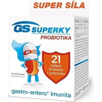 GS Superky probiotika 60 + 20 kapslí