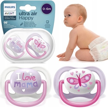 Avent Philips Ultra air text dievča 2 ks V001038