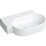 Omnires Ovo M+ 55x38 cm left matt white (OVO555UWLBM)