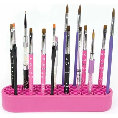 Starnails Profesionální stojan na štětce růžový