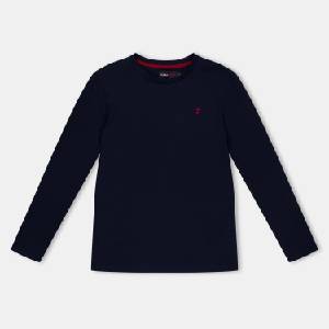 Farah Детска тениска Farah Unisex Kids Denny Long Sleeve T-Shirt - Navy Blazer