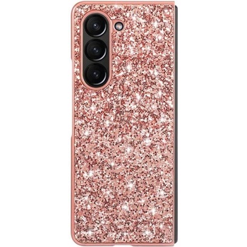 GKK Калъф с Блестяща Декорация за Samsung Z Fold 6, Glitter Electroplating Case, Розов (5966011069051)