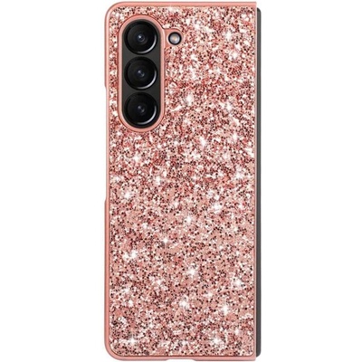 GKK Калъф с Блестяща Декорация за Samsung Z Fold 6, Glitter Electroplating Case, Розов (5966011069051)