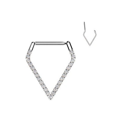 Šperky4U Piercing segment podkova špičatá TITAN TIT1613