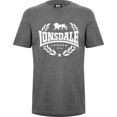 Lonsdale Фланелка Lonsdale Heavyweight Jersey Graphic Tee - Charcoal Marl