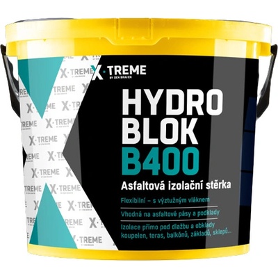 Hydro blok B400 - asfaltová izolačná stierka cierna 10 kg
