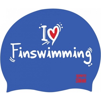 BornToSwim плувна шапка borntoswim i love finswimming cap син
