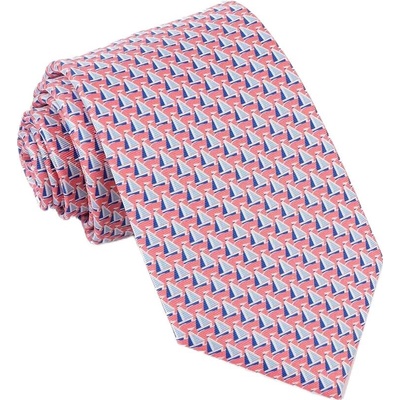 Hedvábná kravata růžová s lodičkou