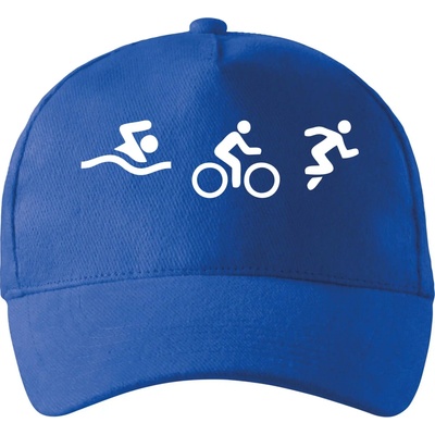 Triathlon postavy so zahnutým šiltom a látkovou sponou Kráľovská modrá