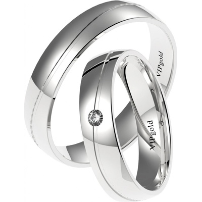 VIPgold Svadobné obrúčky 7421 biele zlato