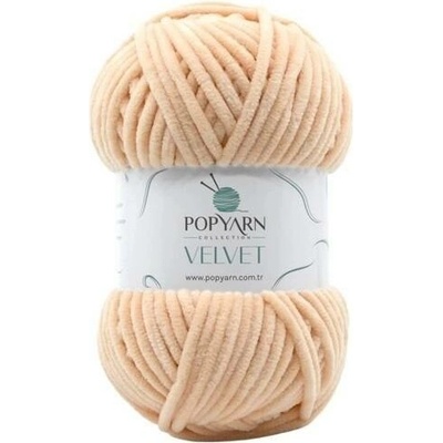 POPYARN Pletací příze Velvet B024 - oranžová
