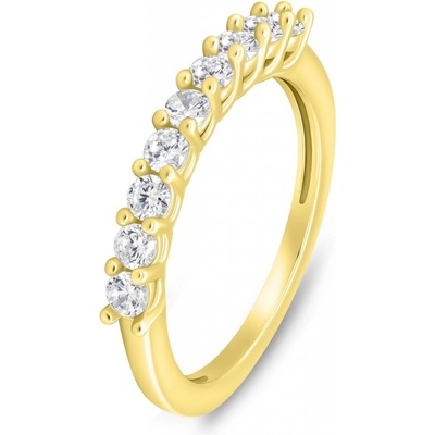 Brilio Silver pozlacený prsten s čirými zirkony RI063Ya