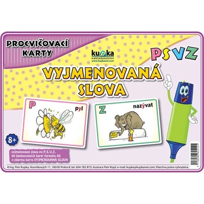 Procvičovací karty - Vyjmenovaná slova PSVZ