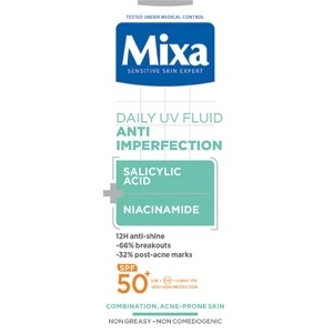 Mixa uv флуид 40 мл против несъвършенства spf50
