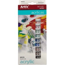 Artix Paints akrylové barvy sada 12 ks 12 ml