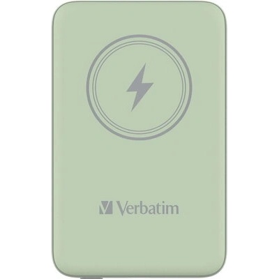 Verbatim Външна батерия Verbatim MCP-10GN Power Pack 10000 mAh with UBS-C® PD 20W / Magnetic Wireless Charging 15W Green (32246)