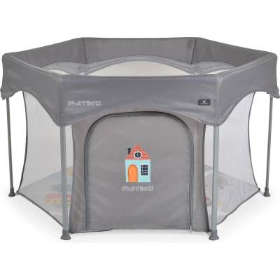 Cangaroo Детска кошара за игра Playbox сив (112149)