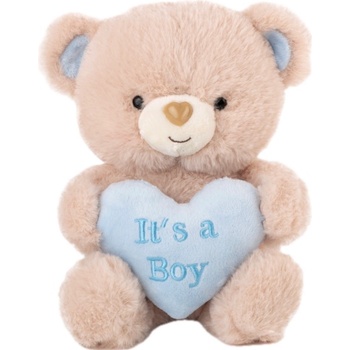 Амек Тойс Плюшена играчка Амек Тойс - Мече с синьо сърце It’s a Boy, 21 cm (60115)