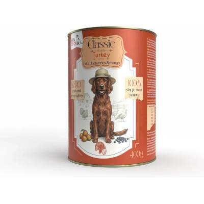 Syta Micha Монопротеинова мокра храна с пуешко и манго за кучета Syta Micha Classic Turkey with Mango 400 g