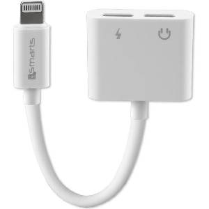 4smarts Аудио Адаптер за iPhone и iPad, 4Smarts Soundsplit Female Lightnig x 2, Бял (4S468674)