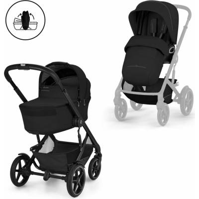 CYBEX Talos S Lux se skládací korbičkou Fold Cot Moon Black BLF 2026
