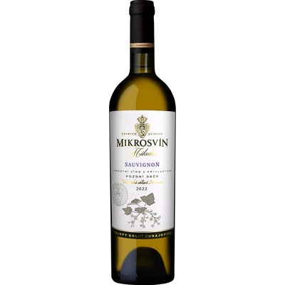 Mikrosvín Sauvignon Blanc pozdní sběr Flower Line 2023 12,5% 0,75 l (čistá fľaša)