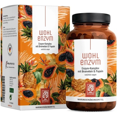 Naturtreu Prospěšný enzym Selen bromelain papain a rutin 120 kapslí