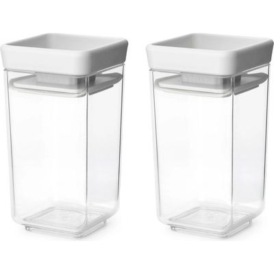 Brabantia Set dóz Square svetlo šedá 2 ks 0,15 l