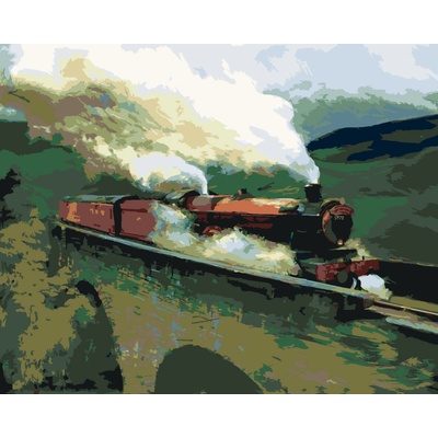 ZUTY Malování podle čísel MALBA BRADAVICKÉHO EXPRESU HARRY POTTER Rozměr 40 x 50 cm Rámování vypnuté plátno na rám