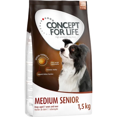 Concept for Life 1, 5кг Medium Senior Concept for Life, суха храна за кучета