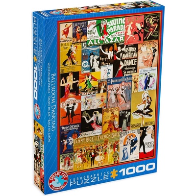 EUROGRAPHICS Пъзел Eurographics от 1000 части - Винтидж танцувални постери (60000936)