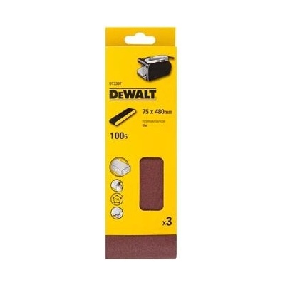 DeWALT DT3367 Brusný pás 100G 75x480mm 3ks
