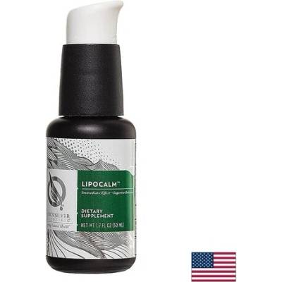 Quicksilver ГАБА и билки за бързо заспиване и спокоен сън - LipoCalm формула, 50 ml, 25 дози (60040 QS)