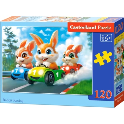 Castorland Králičí závody Rabbit racing 120 dílků