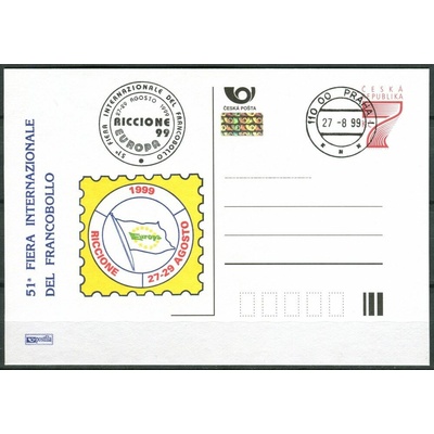 Česká pošta (1999) CDV 41 O - P 49 - Riccione 99 - razítko + kašet