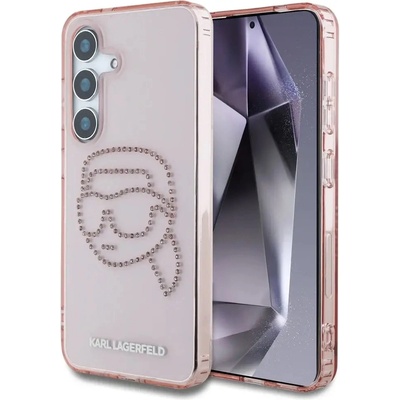 KARL LAGERFELD Rhinestones K. Head Logo Калъф за Samsung Galaxy S25 Pink (3666339450113)