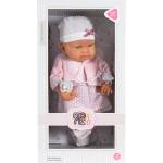 Moni Кукла бебе Moni Toys - 41 cm, с розова рокля и биберон (111924)