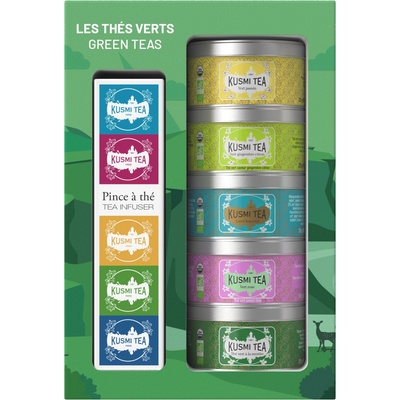 Kusmi Tea Комплект органични чайове Kusmi Green със запарка за чай 5 бр (21174A1150)
