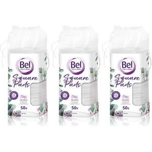 Bel Face & Body Square Pads тампони за почистване на грим изгодна опаковка 3x50 бр